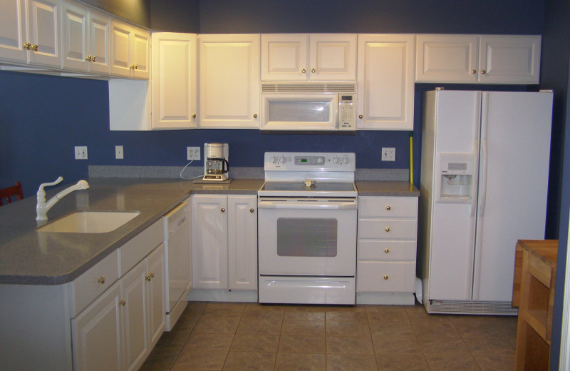 Condo kitchen at Big Bear Resort.