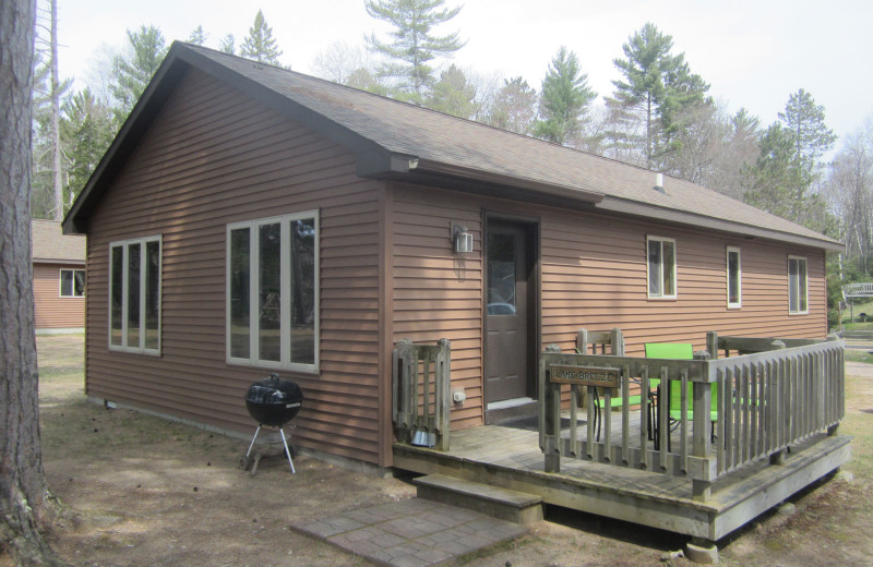 Cabin exterior at Idle Hours Resort.