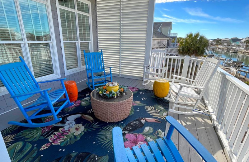 Rental deck at Williamson Vacation Rentals.