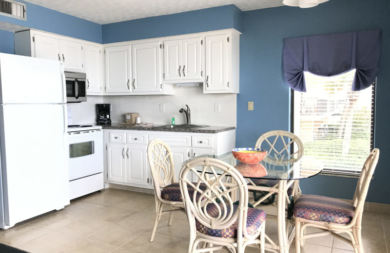 Guest kitchen at Shoreline Island Resort.