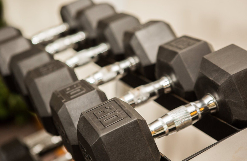 Fitness room at Adobe Resort.