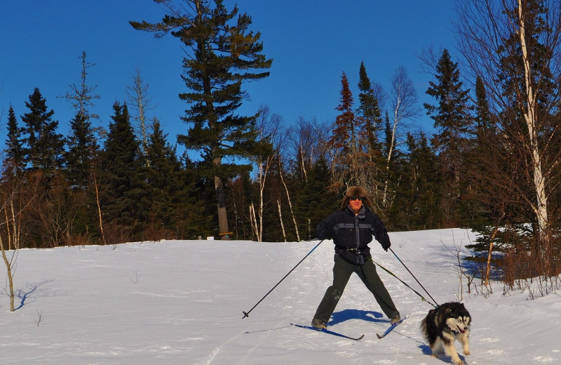 Skijoring at Solbakken Resort.