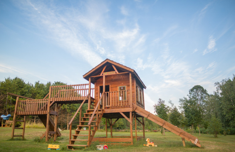 Kid's playground at Door County Cottages.