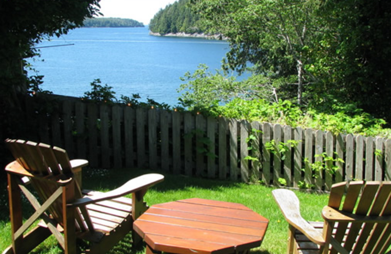 Patio at Duffin Cove Resort.