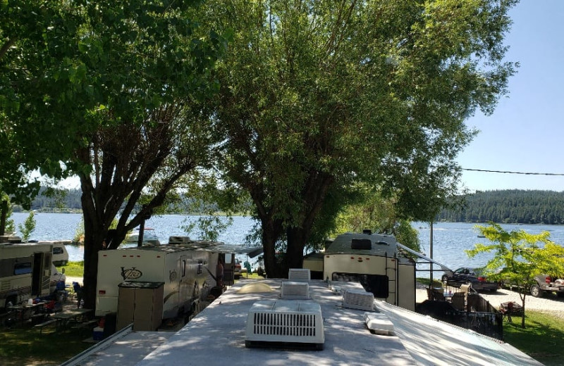 View of camp at Silver Beach Resort.
