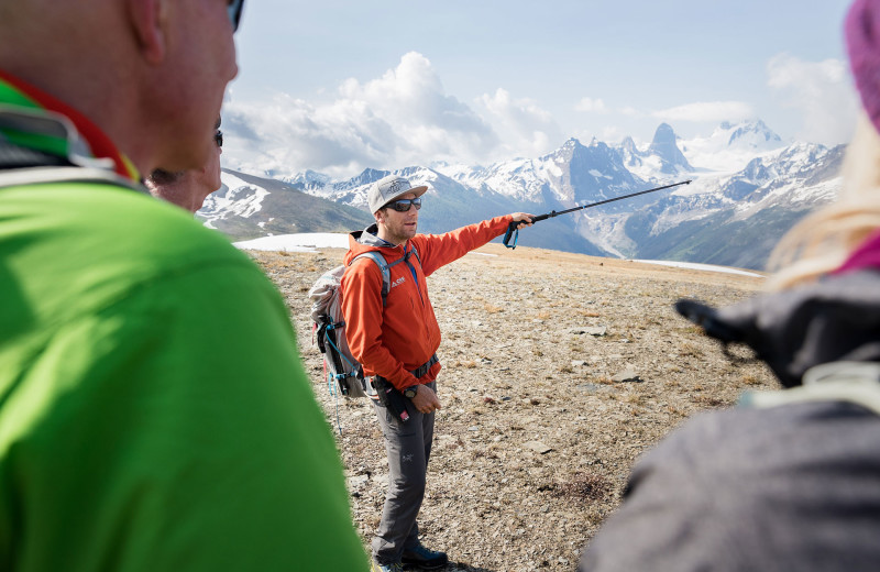Hiking at Bugaboos Lodge.