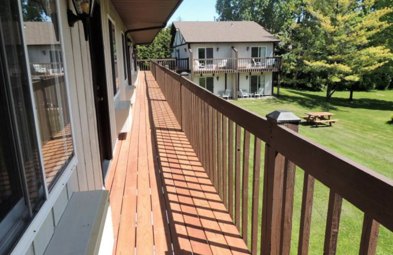 Balcony at Sister Bay Inn.