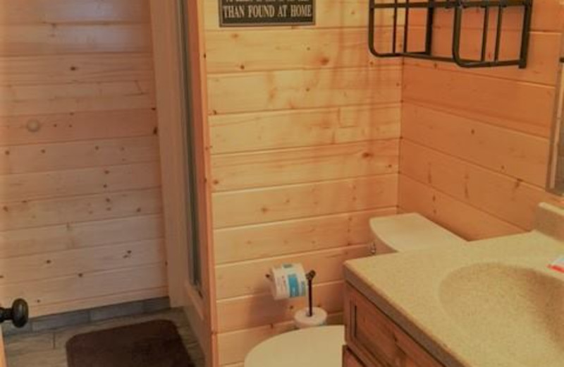 Bathroom at Ten Mile Lake Resort.