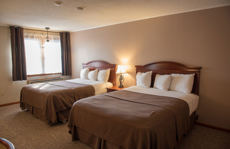 Guest room at Dunham's Bay Resort.