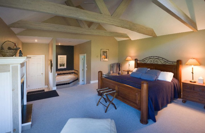 Guest room at The Red Clover Inn Restaurant & Tavern.