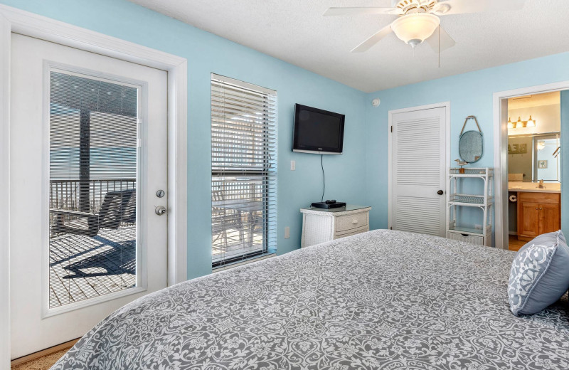 Rental bedroom at Bender Realty Vacation Rentals.