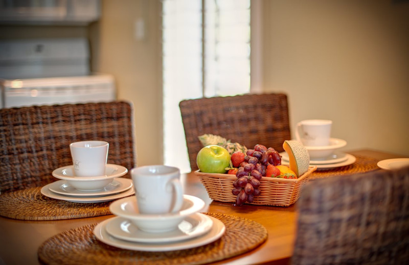 Guest dining table at Casa Ybel Resort.