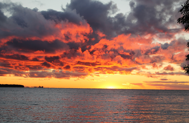 Sunset at McQuoid's Inn & Event Center.