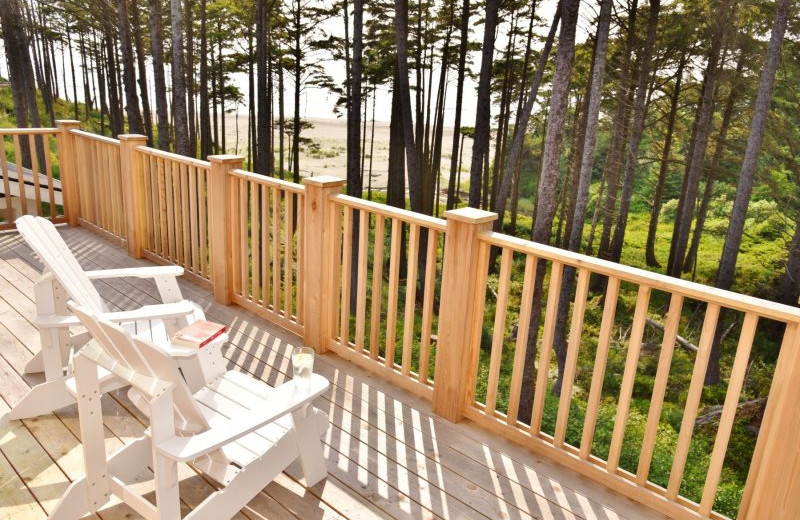 Rental deck at Seabrook Cottage Rentals.