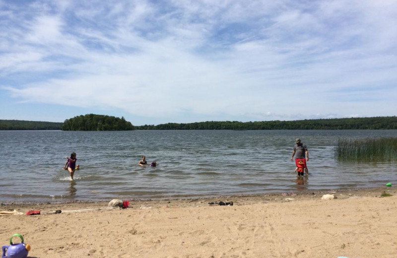 Beach at Evergreen Resort.