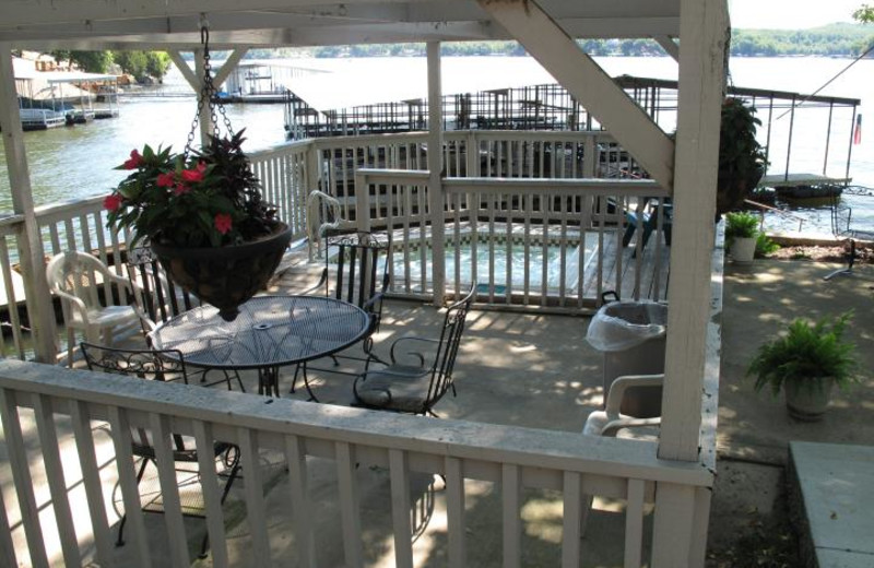 Patio view at Sunset Inn Resort.