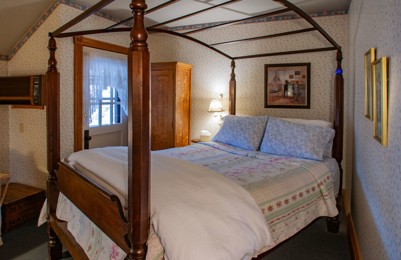 Guest room at White Lace Inn.