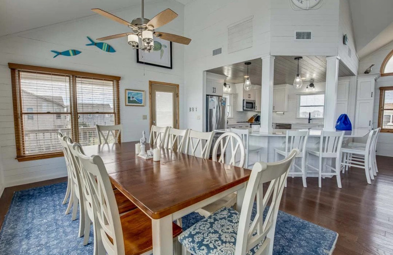 Rental kitchen at Outer Banks Blue Vacation Rentals.