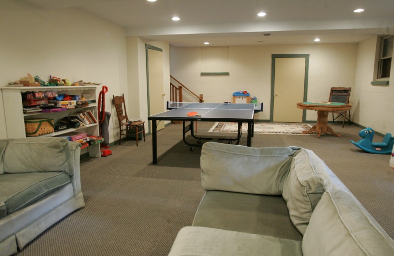 Recreation room at Grand Beach Inn.