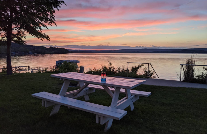 Lake view at Burhops Lakeside Lodge.