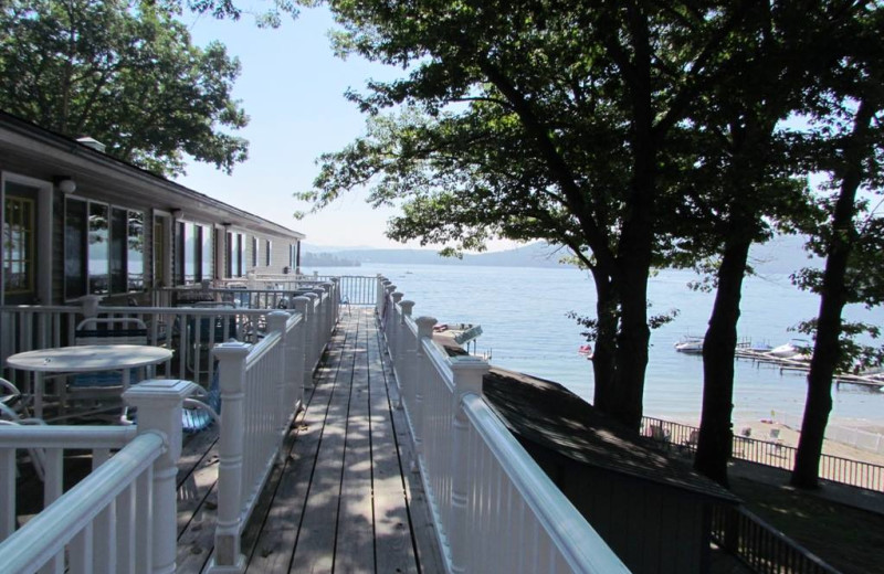 Motel deck at The Depe Dene Resort.