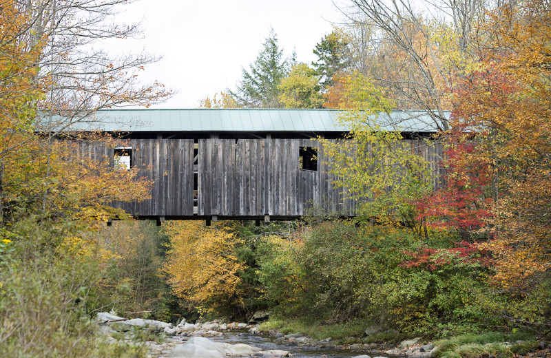 Covered bridge at Smugglers' Notch Resort.