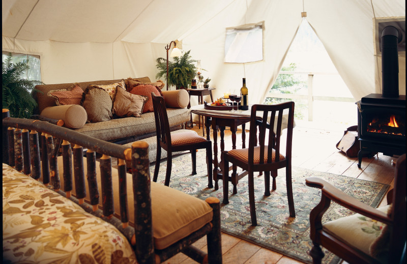 Interior view at Clayoquot Wilderness Resort.