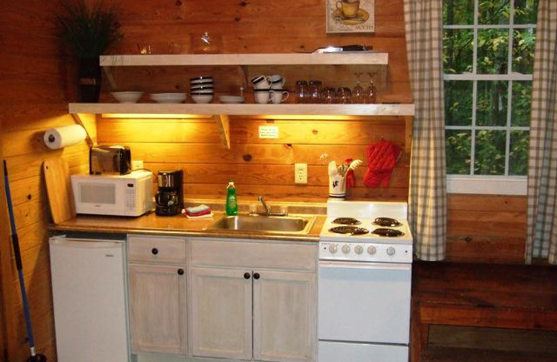 Cabin kitchen at Paradise Hills Resort and Spa.