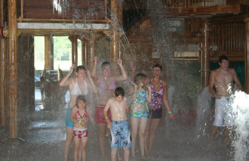 Family at the water park at Holiday Inn Express Brainerd.