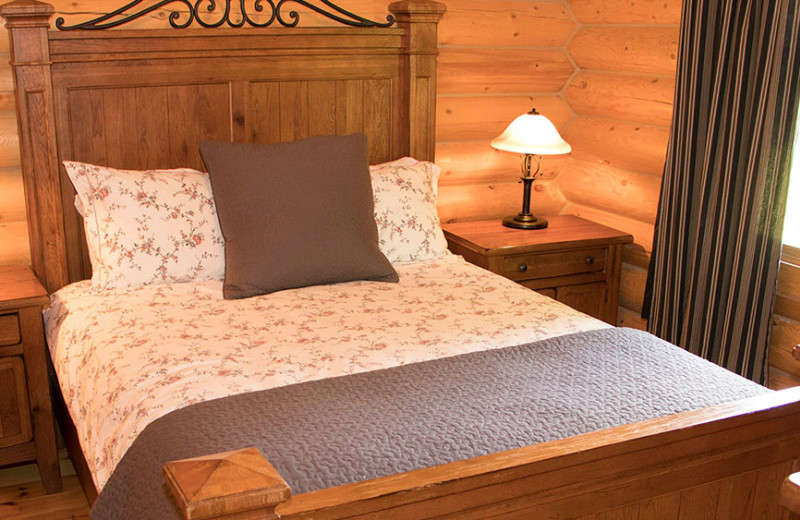 Chalet bedroom at Fiddler Lake Resort.