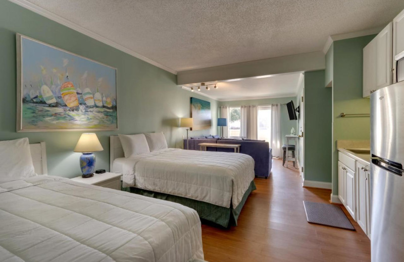 Guest room at Palm Suites.