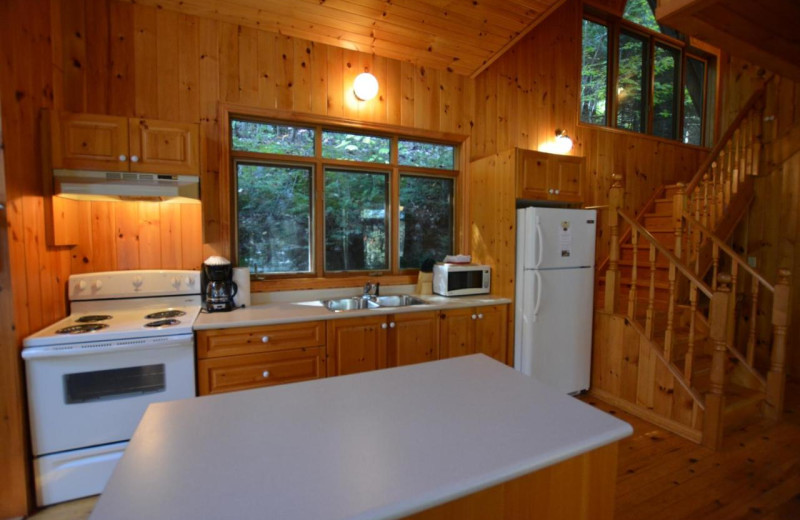 Cottage kitchen at Port Cunnington Lodge & Resort.