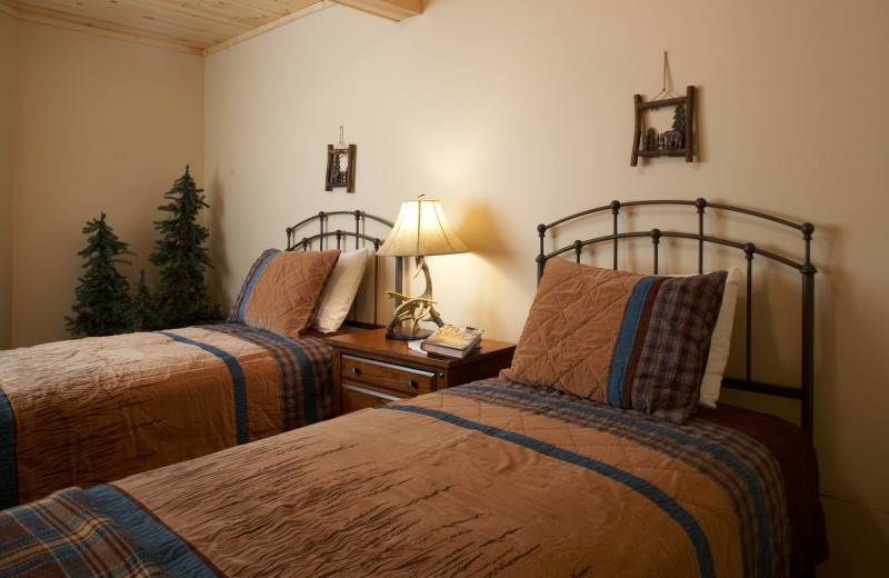 Guest room at Temperance Landing on Lake Superior.