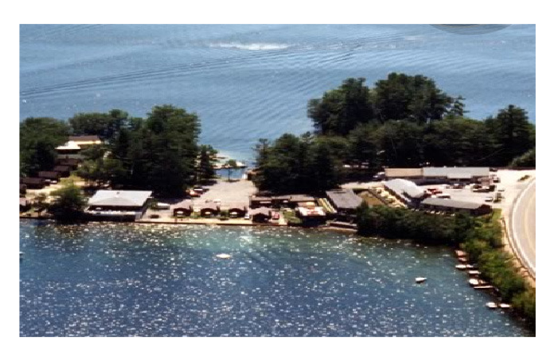 Aerial view of Sandy Point Beach Resort.