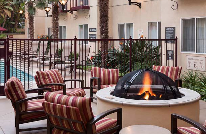 Patio and pool at Residence Inn San Diego Downtown.