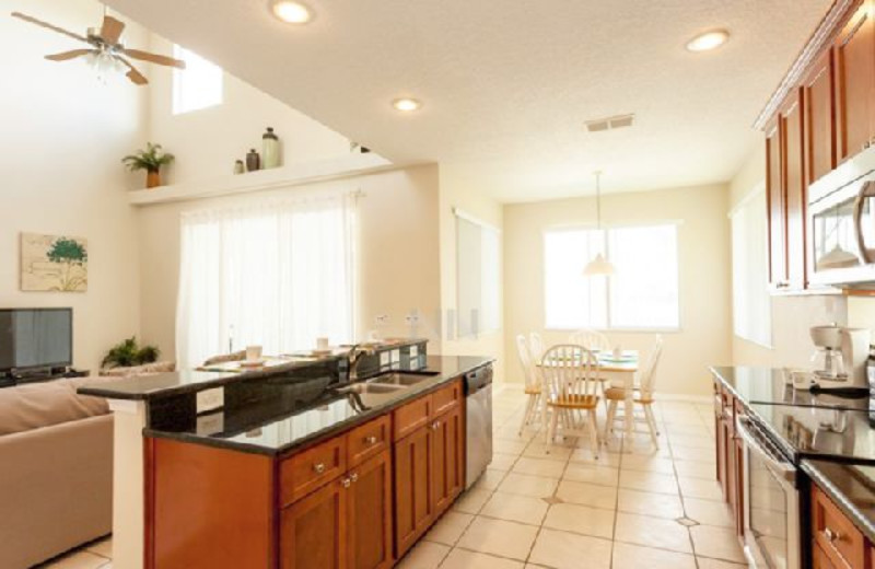 Rental kitchen at Favorite Vacation Homes.