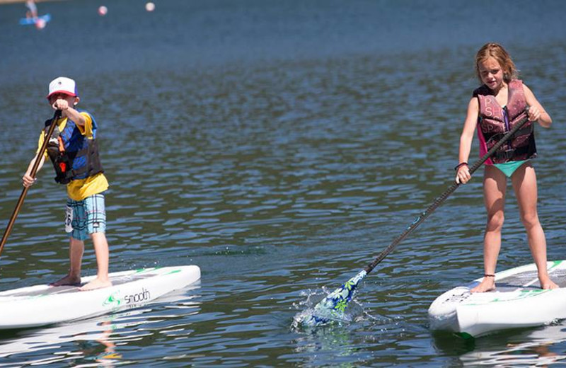 Paddle board at Elk Lake Resort.