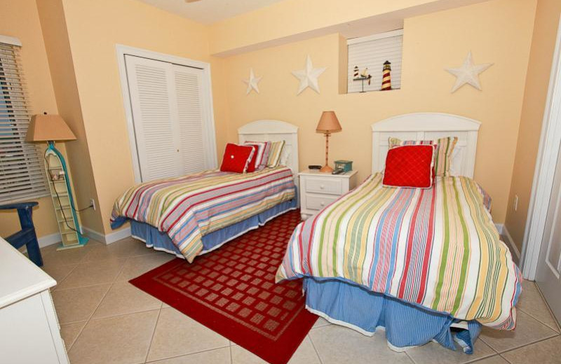 Rental bedroom at Sterling Shores.