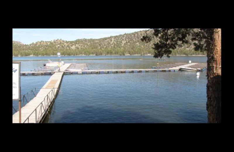 Dock view at Prineville Reservoir Resort.