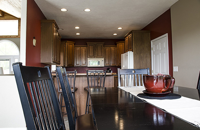 Rental kitchen at Branson Vacation Houses.