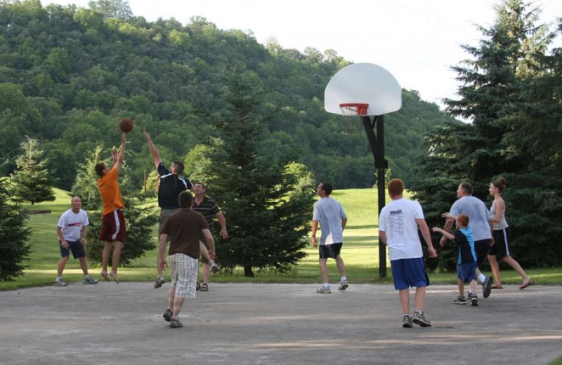 Basketball court at Cedar Valley Resort.