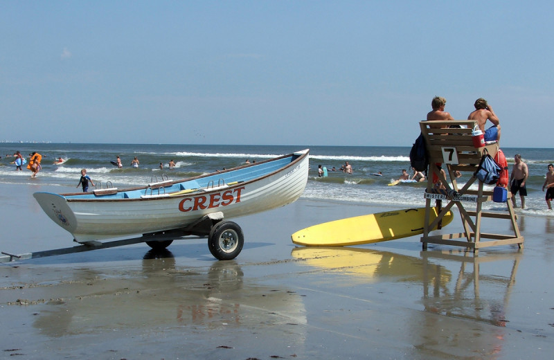 Beach lifeguards at Diamond Crest Motel.