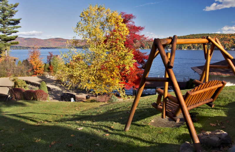 Exterior view of The Lodges at Cresthaven on Lake George.