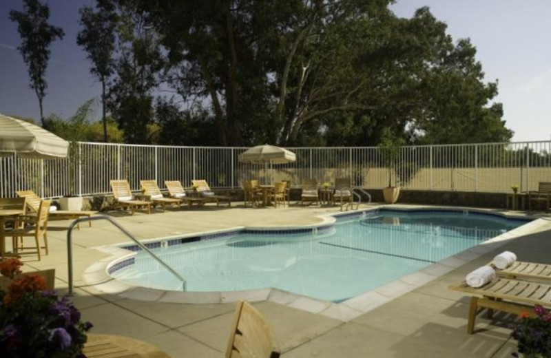 Outdoor pool at River Terrace Inn.