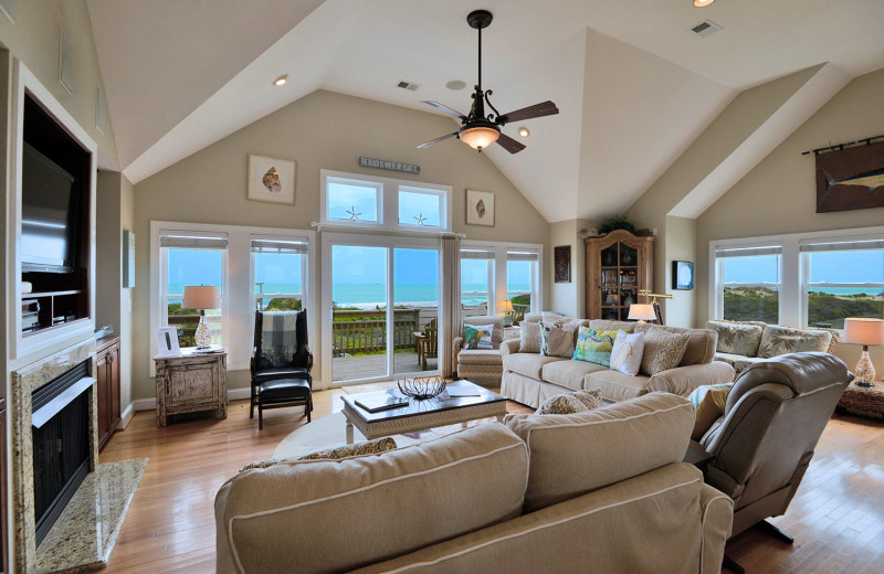 Rental living room at Joe Lamb Jr. & Associates Vacation Rentals.