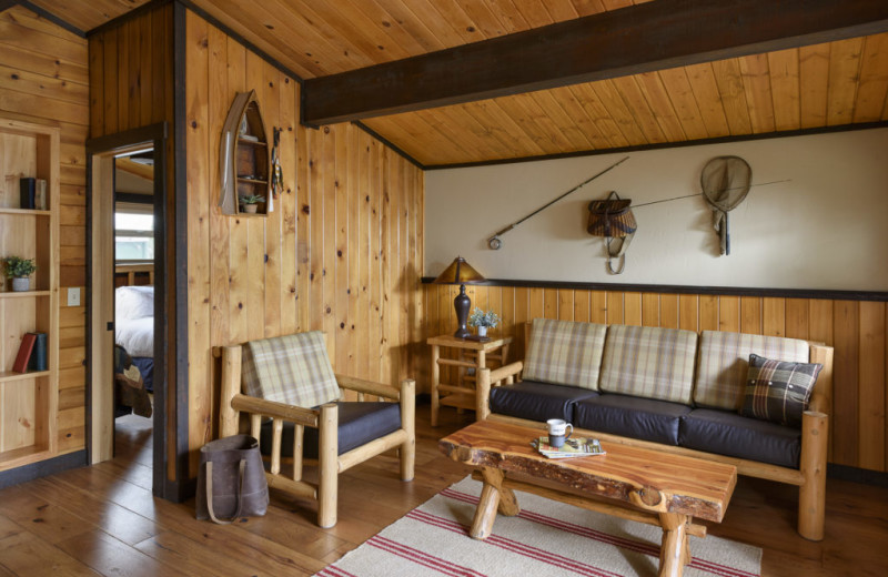 Guest room at Averill's Flathead Lake Lodge.