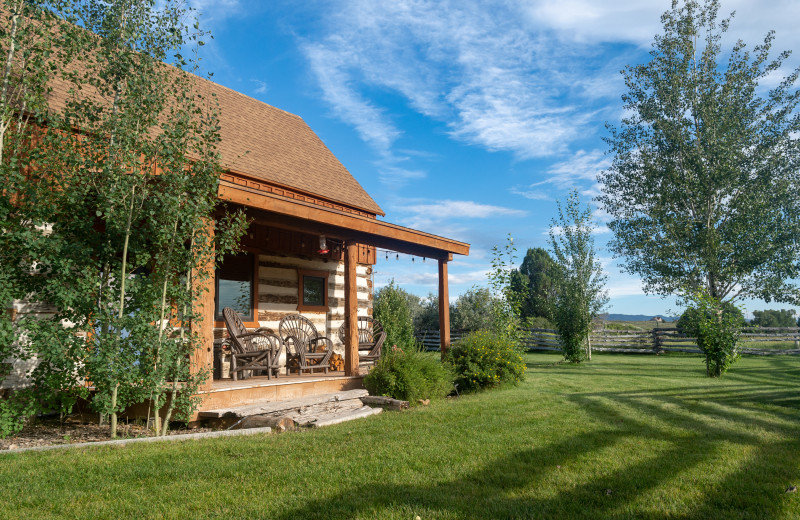 Cabin exterior at Cottonwood Meadow Lodge.