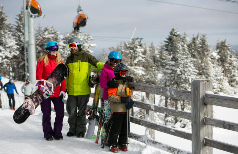 Snowboarding at The Red Clover Inn & Restaurant.