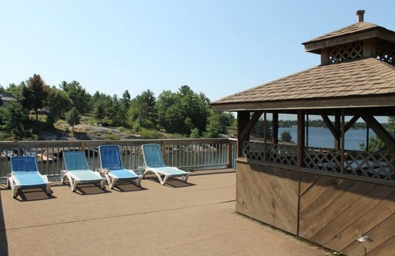 Sun deck at Pleasant Cove Resort.