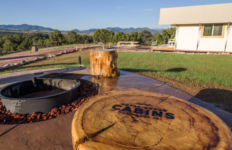 Fire pit at Royal Gorge Cabins. 